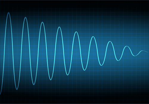 an illustration of signal attenuation through waves