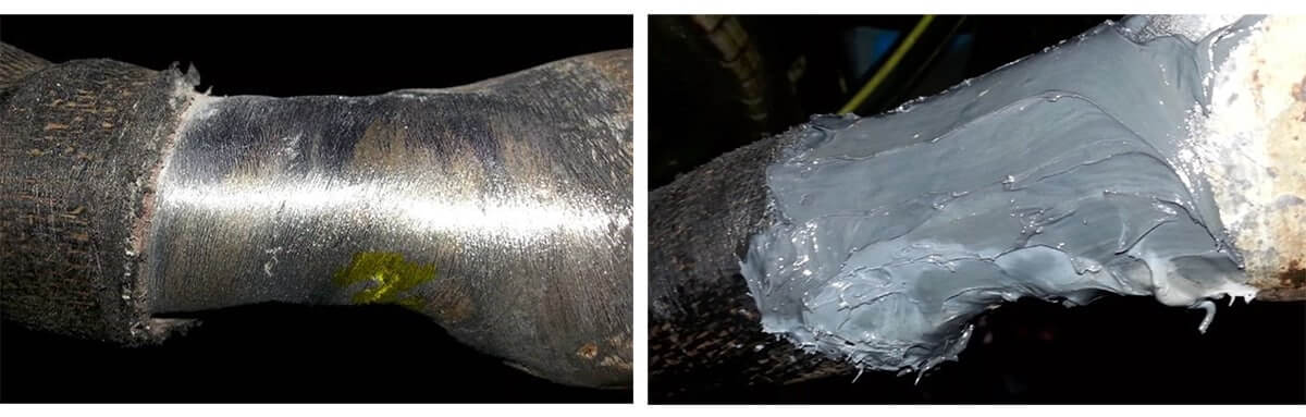 preparación y reparación de un cable con recubrimiento de plomo