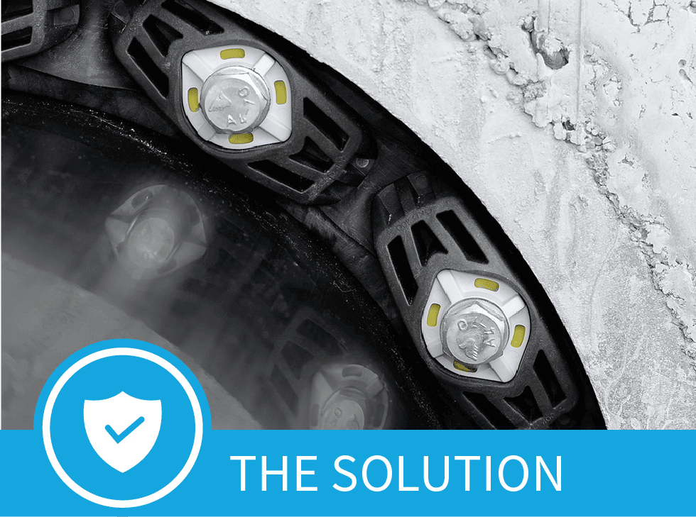 The Polywater Hauff-Technik PGKD seal showing its proper installation indicators