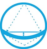 A small illustrated graphic representing large bends in a cable pull