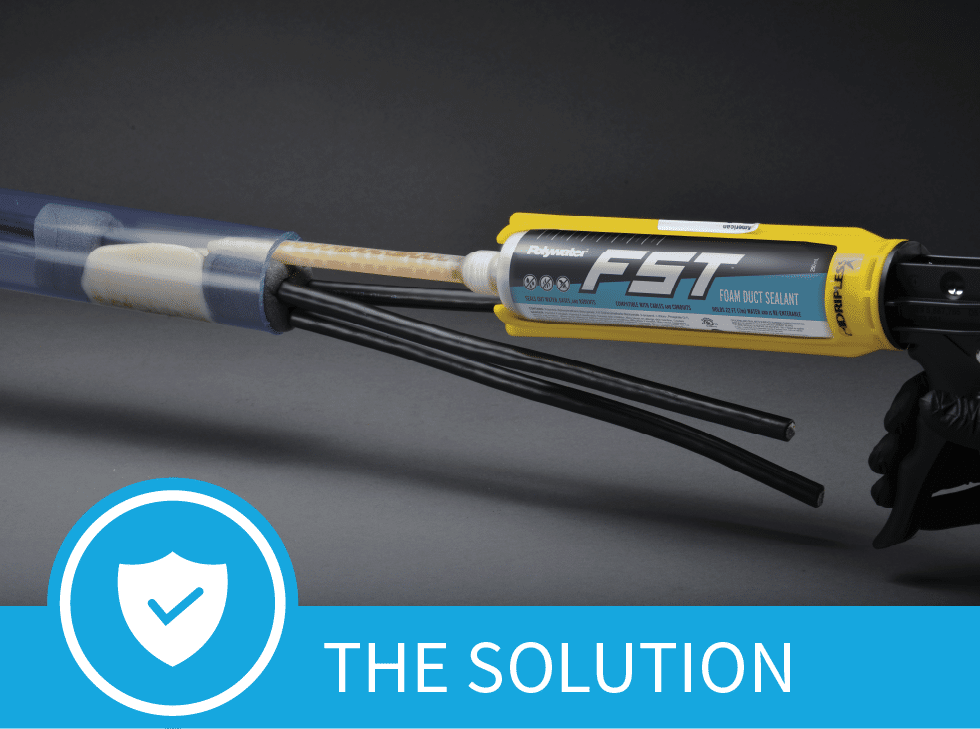 Polywater FST sealing a riser pole